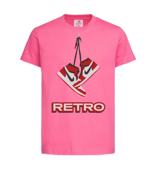 Детская футболка RETRO Ярко-розовый фото