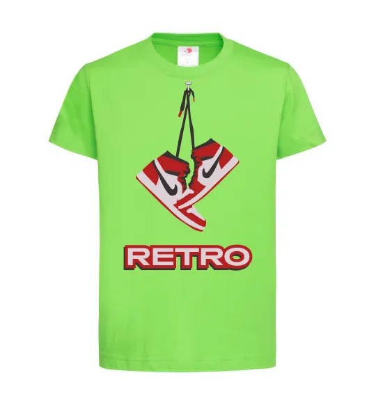 Детская футболка RETRO Лаймовый фото