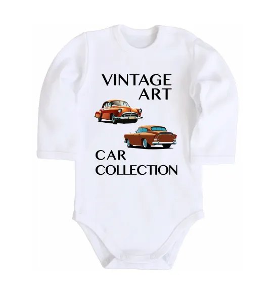 Детский боди Vintage Art Car Collection Белый фото