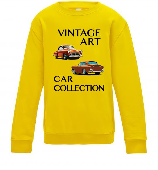 Дитячий світшот Vintage Art Car Collection Сонячно жовтий фото