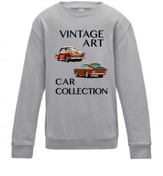 Дитячий світшот Vintage Art Car Collection Сірий меланж фото