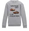 Детский Свитшот Vintage Art Car Collection Серый меланж фото