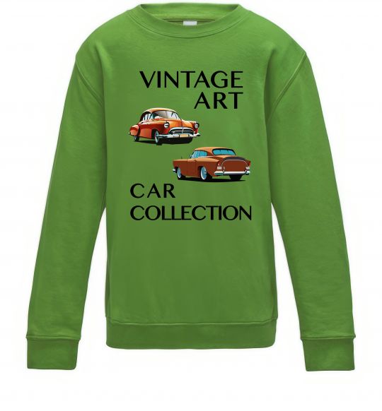 Детский Свитшот Vintage Art Car Collection Лаймовый фото