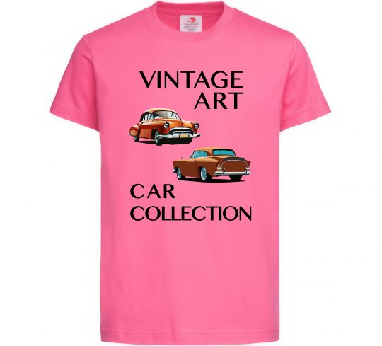 Детская футболка Vintage Art Car Collection Ярко-розовый фото