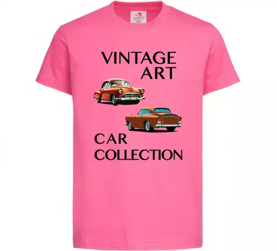 Детская футболка Vintage Art Car Collection Ярко-розовый фото