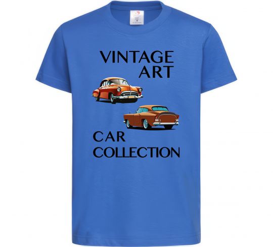 Дитяча футболка Vintage Art Car Collection Яскраво-синій фото