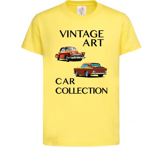 Детская футболка Vintage Art Car Collection Лимонный фото