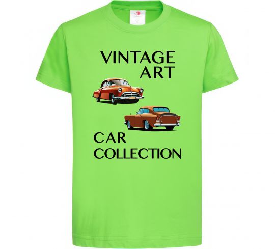 Детская футболка Vintage Art Car Collection Лаймовый фото