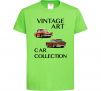 Дитяча футболка Vintage Art Car Collection Лаймовий фото