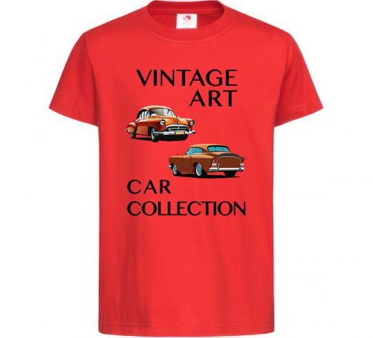 Дитяча футболка Vintage Art Car Collection Червоний фото