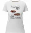 Жіноча преміум футболка Vintage Art Car Collection Білий фото