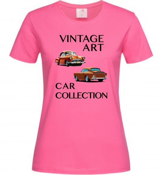 Женская футболка Vintage Art Car Collection Ярко-розовый фото