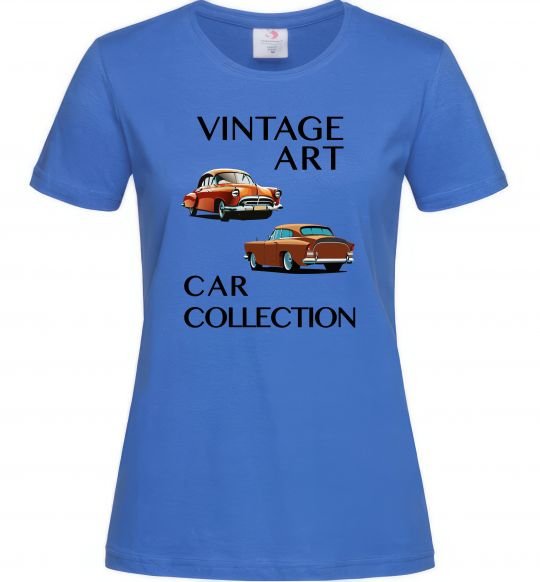 Женская футболка Vintage Art Car Collection Ярко-синий фото