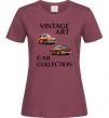 Жіноча футболка Vintage Art Car Collection Бордовий фото