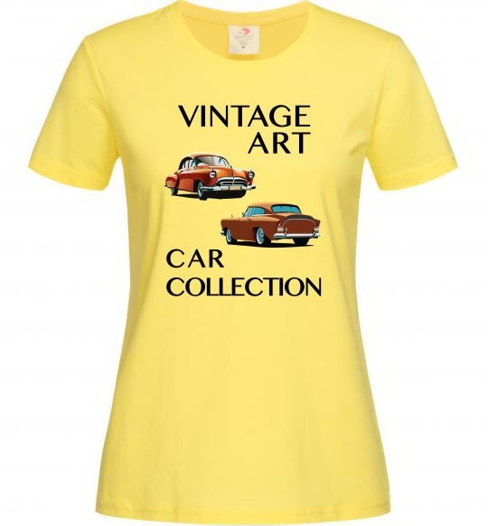 Жіноча футболка Vintage Art Car Collection Лимонний фото