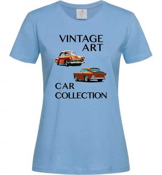 Женская футболка Vintage Art Car Collection Голубой фото