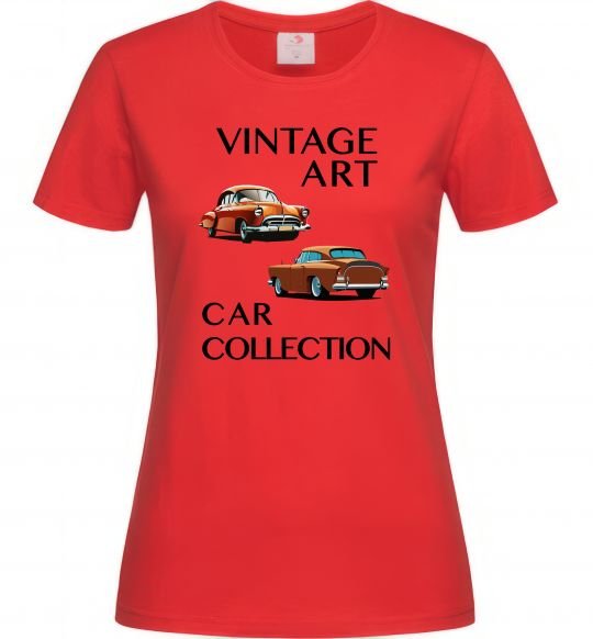 Жіноча футболка Vintage Art Car Collection Червоний фото