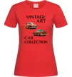 Женская футболка Vintage Art Car Collection Красный фото