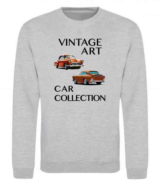 Світшот Vintage Art Car Collection Сірий меланж фото