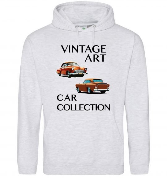 Жіноча толстовка (худі) Vintage Art Car Collection Сірий меланж фото