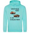 Женская толстовка (худи) Vintage Art Car Collection Мятный фото