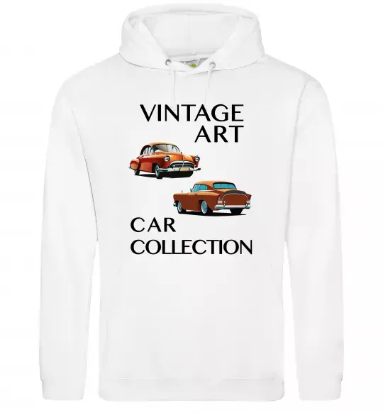 Чоловіча толстовка (худі) Vintage Art Car Collection Білий фото