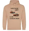 Чоловіча толстовка (худі) Vintage Art Car Collection Пісочний Чоловіча толстовка (худі) Vintage Art Car Collection Пісочний фото