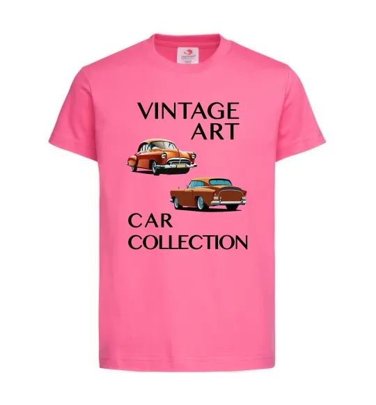 Детская футболка Vintage Art Car Collection Ярко-розовый фото