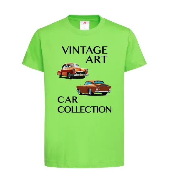 Детская футболка Vintage Art Car Collection Лаймовый фото