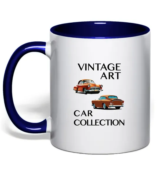 Чашка с цветной ручкой Vintage Art Car Collection Глубокий темно-синий фото