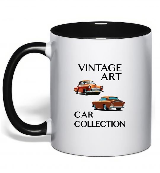 Чашка з кольоровою ручкою Vintage Art Car Collection Чорний фото