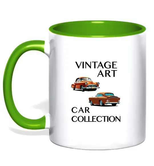 Чашка с цветной ручкой Vintage Art Car Collection Лаймовый фото