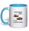 Чашка с цветной ручкой Vintage Art Car Collection Голубой Чашка с цветной ручкой Vintage Art Car Collection Голубой фото