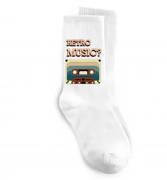 Носки Retro Music Белый фото