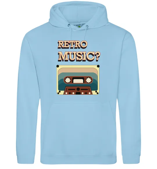 Женская толстовка (худи) Retro Music Голубой фото