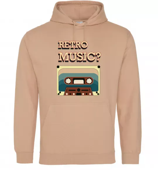 Мужская толстовка (худи) Retro Music Песочный фото
