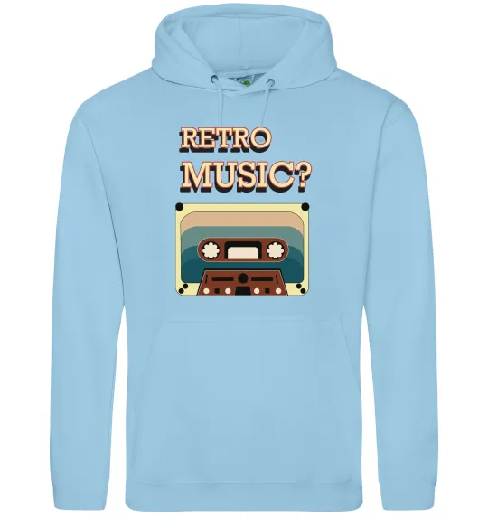 Мужская толстовка (худи) Retro Music Голубой фото
