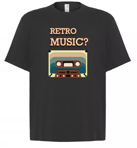 Футболка Оверсайз Retro Music Чорний фото