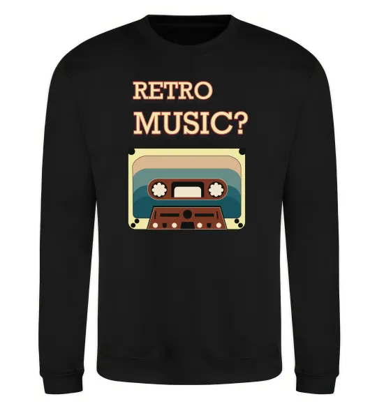 Світшот Retro Music Чорний фото