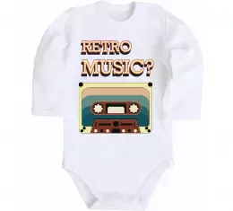 Детский боди Music smile Белый фото