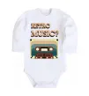 Дитячий бодік Retro Music Білий фото