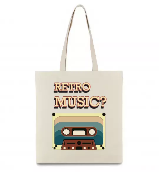 Эко-сумка Retro Music Бежевый фото