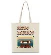 Эко-сумка Retro Music Бежевый фото