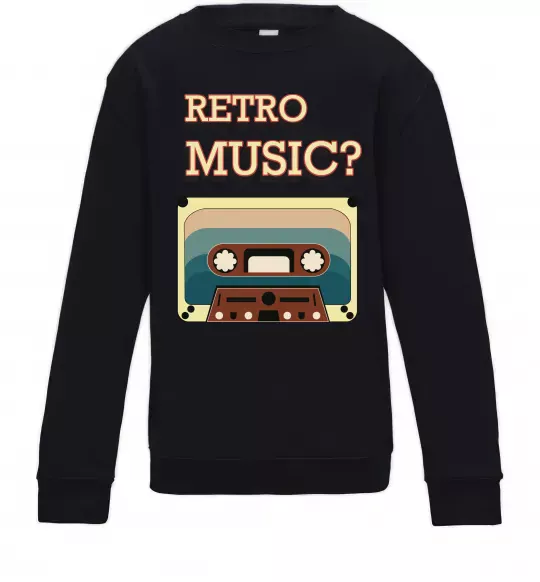 Дитячий світшот Retro Music Чорний фото