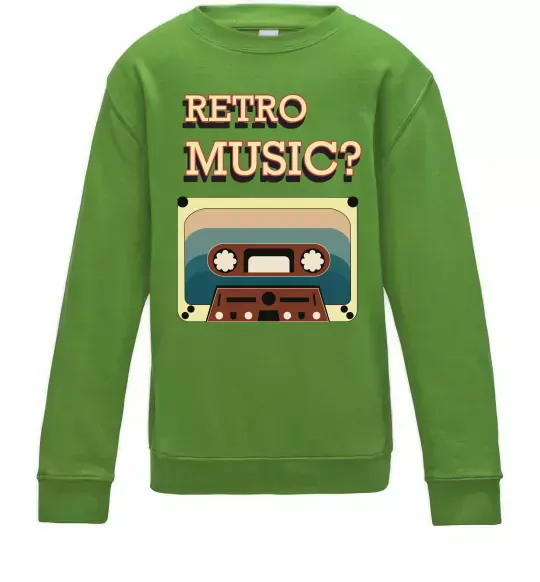 Дитячий світшот Retro Music Лаймовий фото