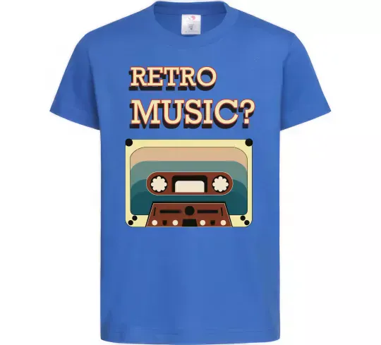 Дитяча футболка Retro Music Яскраво-синій фото