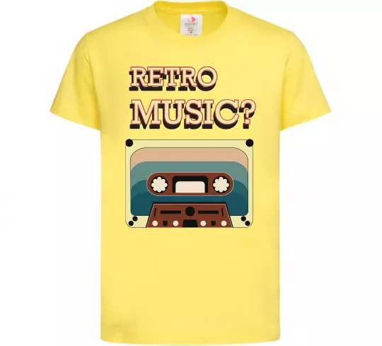 Дитяча футболка Retro Music Лимонний фото