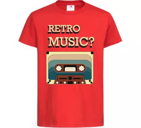 Дитяча футболка Retro Music Червоний фото
