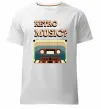 Чоловіча преміум футболка Retro Music Білий фото