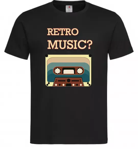Чоловіча футболка Retro Music Чорний фото